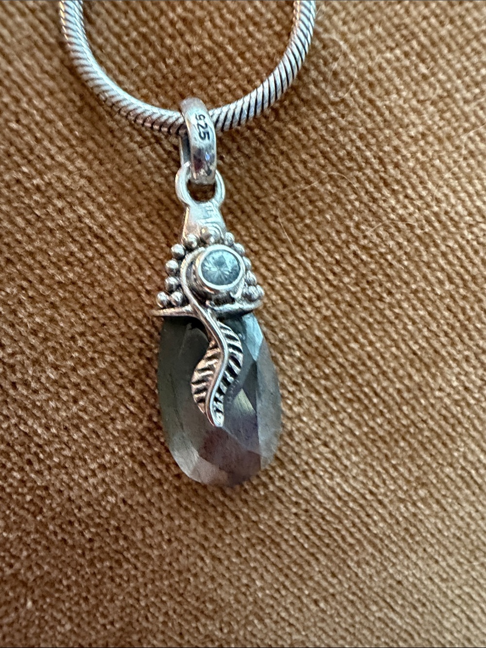 Labradorite and Sterling Silver necklace